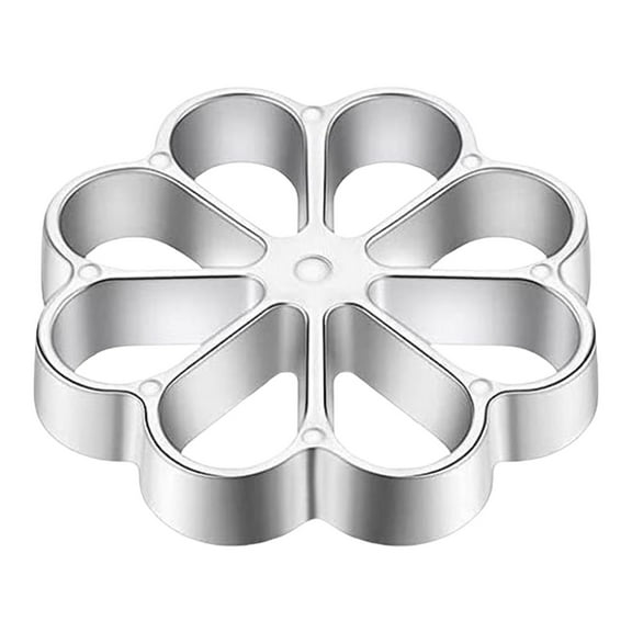 petal shaped 1 Pcs Bunuelos Mold with Wooden Handle Snowflakes Christmas Tree Rosette Iron Molds Aluminum Cast Cookie Cutter Maker for Waffle Achappam Christmas Party Deserts Baking Cooking