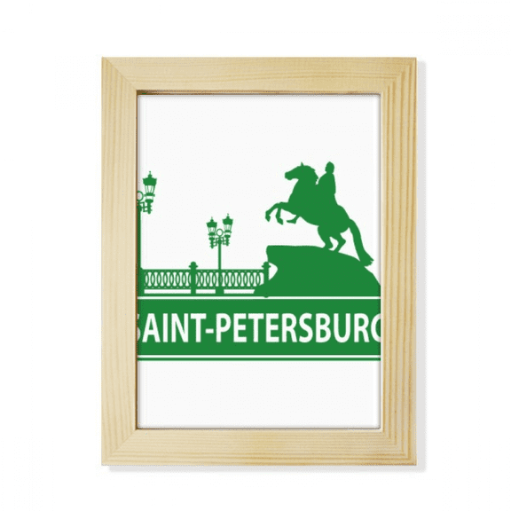 petersburg amelandmark desktop adorn photo frame display art painting wooden
