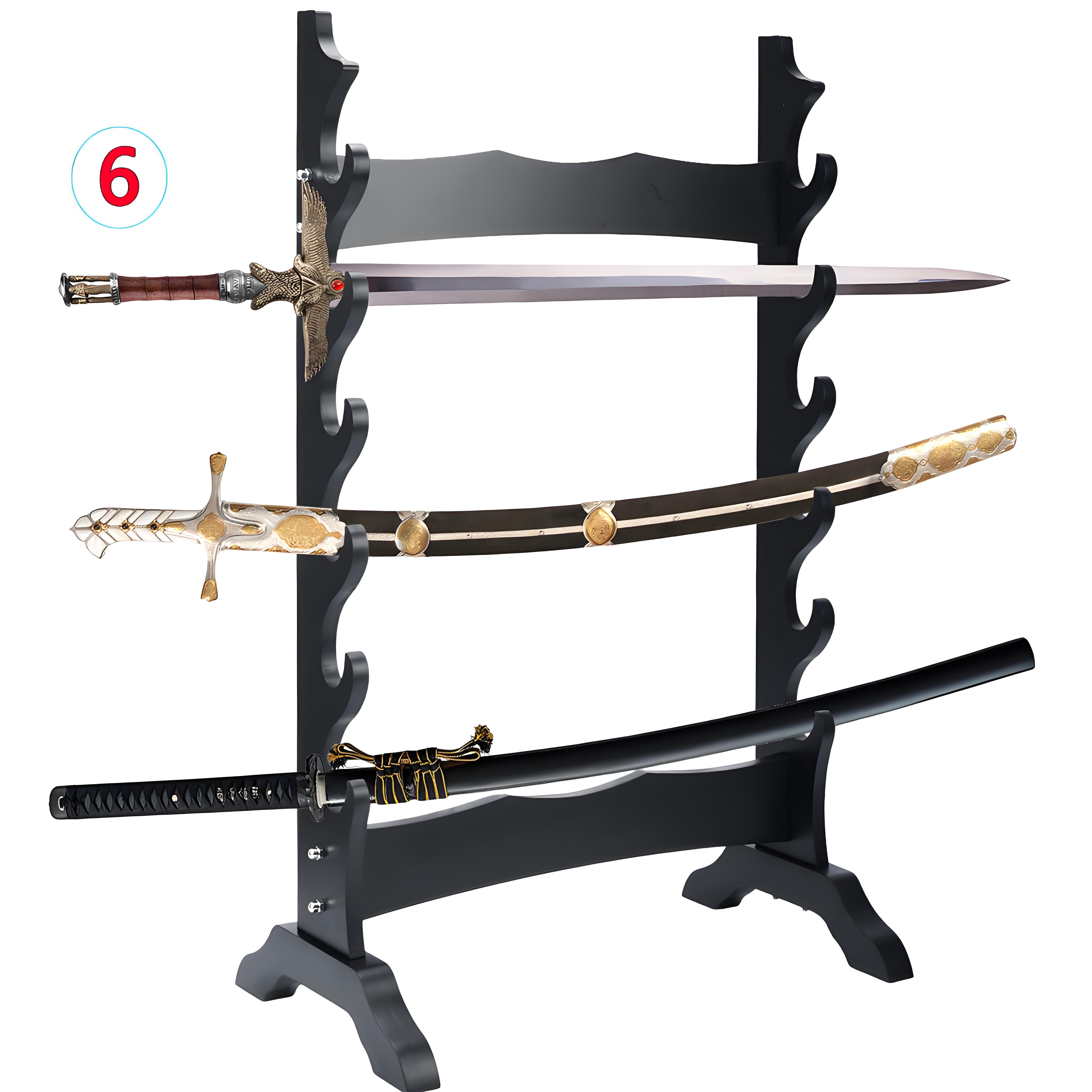 Support Mural Katana Support En Bois Pour Wakizashi U2694️ Boutique Épées Support Katana Mural - 6