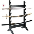 thumbnail image 1 of petoto 6 Tier Samurai Sword Stand, Multilayer Floor Standing Sword Rack, Large Sword Display Stand for Katana Samurai, 1 of 9