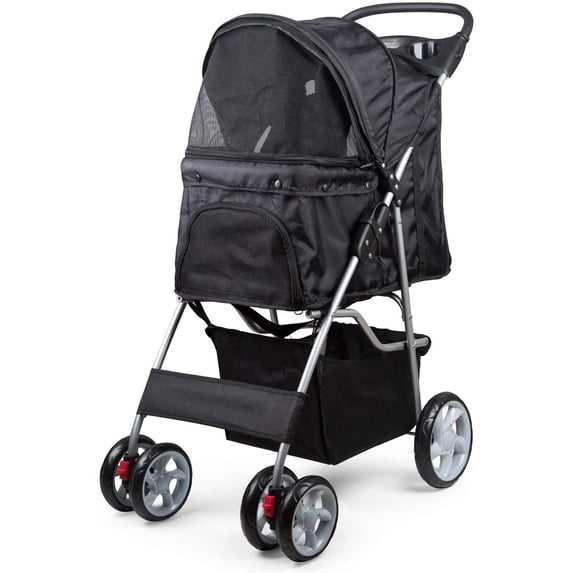 petsn'all foldable pet stroller - black