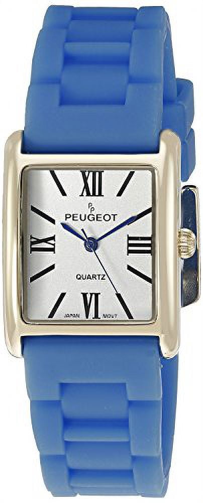 peugeot women's '14k gold plated' quartz metal and rubber dress watch,  color:blue (model: 3066gbl) - Walmart Business Supplies