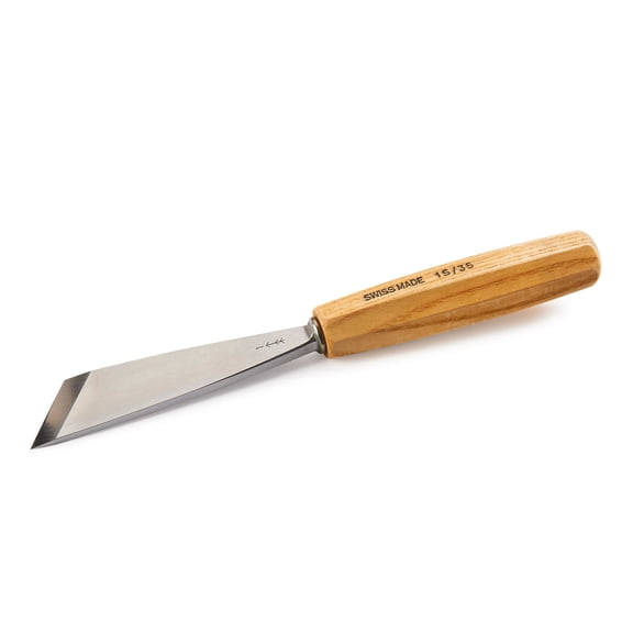 Pfeil Swiss Made 35Mm #1 Sweep Skew Cut Chisel - Double Bevel