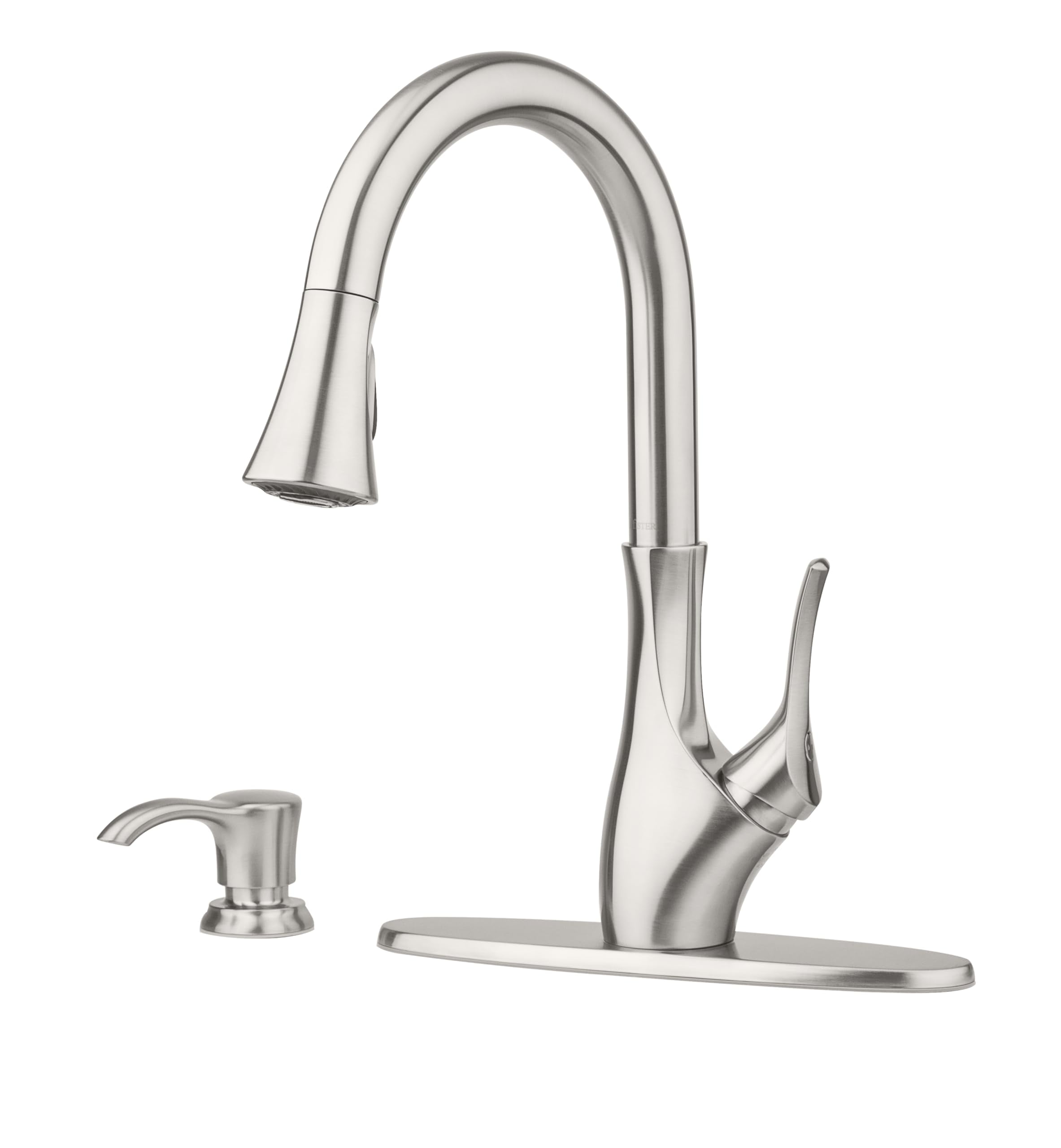 pfister f-529-7tgs tegley 1-handle pull-down kitchen faucet with soap dispenser, spot defense stainless steel