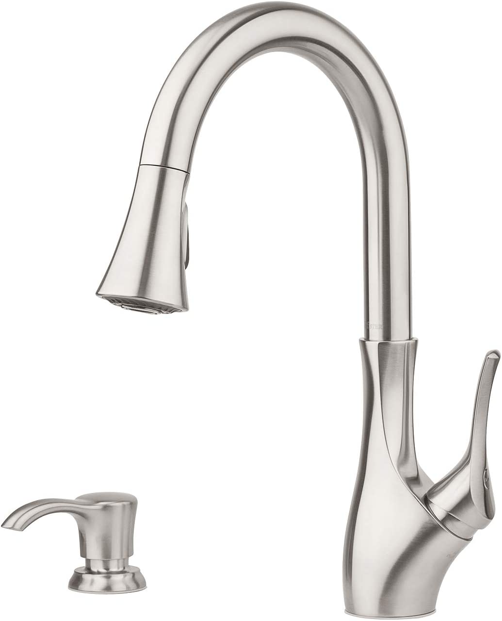 pfister f5297tgs tegley 1handle pulldown kitchen faucet with soap