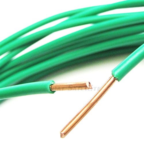 phat satellite intl 100ft made in the usa 10awg green thhn pvc jacketed solid copper grounding wire ul listed lightening strike ground protection for directv dish network satellite antenna cable