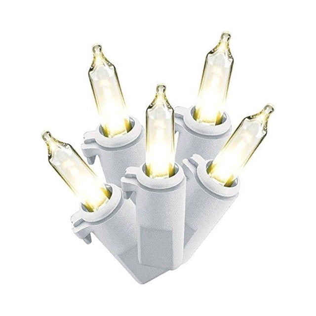 philips 60ct led mini string lights (white wire) warm white