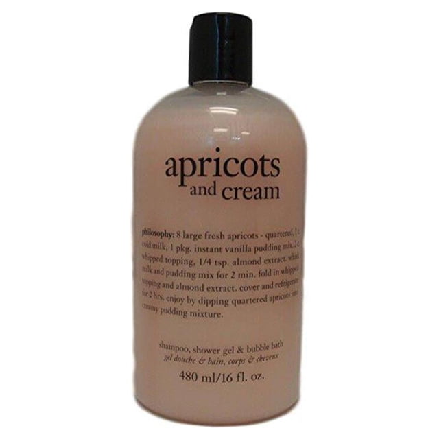 philosophy apricots & cream 3 in 1 shower gel, bubble bath & shampoo