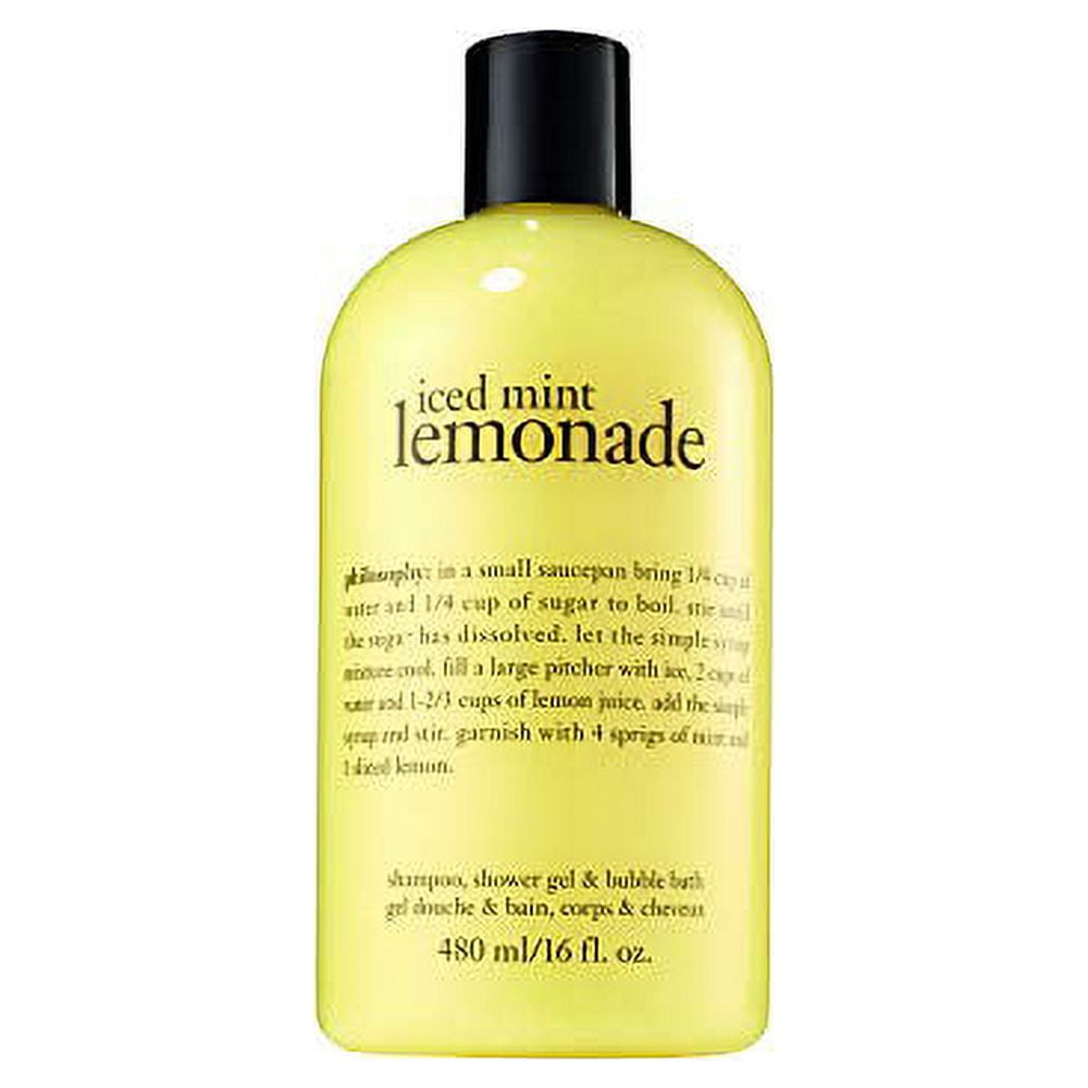 philosophy iced mint lemonade shampoo, shower gel & bubble bath, 16 oz