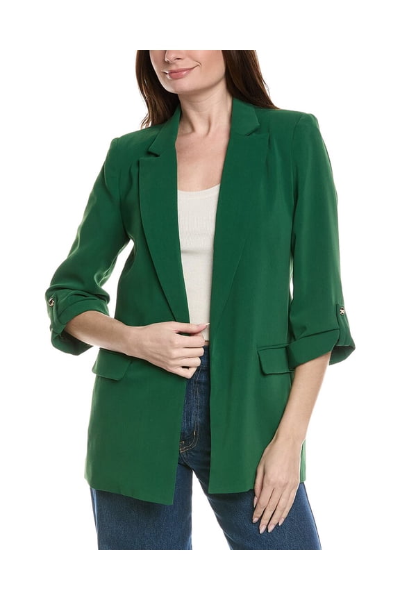 womens 3/4-Sleeve Jacket, l, Green