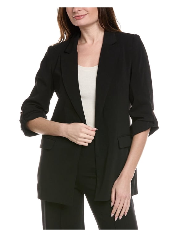 womens 3/4-Sleeve Jacket, m, Black