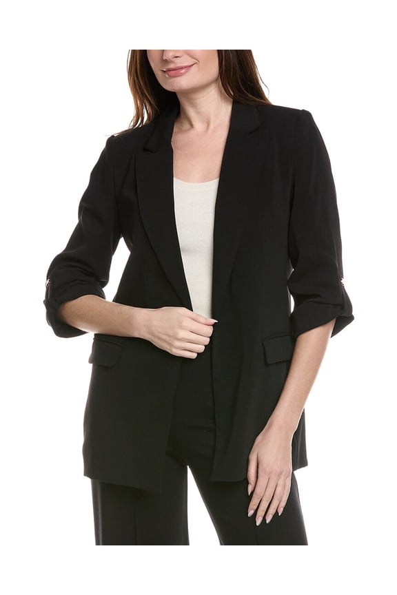 womens 3/4-Sleeve Jacket, m, Black