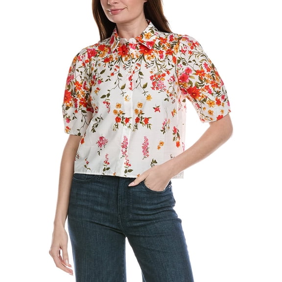 philosophy womens Button Down Top, s, White