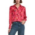 thumbnail image 1 of philosophy womens  Satin Floral Print Blouse, m, Pink, 1 of 3