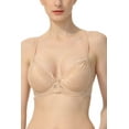 thumbnail image 1 of phistic Women Lace Overlay Padded Underwire Bra (Regular & Plus Size 34A- 40D), 1 of 4