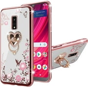 nancheng for BLU View 4 Phone Case, for BLU View 2 (B135DL) 2023 Case Girls Women - Rose Butterfly