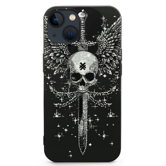 phone case compatible with iPhone case, Skull Pirate ultra-thin PC plastic bumper shock absorber cover Suitable for iPhone 13/iPhone 14 full range phone cases