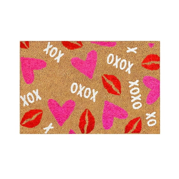 piaybook 2024 Valentine's Day Doormat Alentine's Day Floor Mats Holiday Mats Welcome Door Mats Polyester Door Mats For Bathroom Kitchen Indoor And Outdoor,Hot Pink