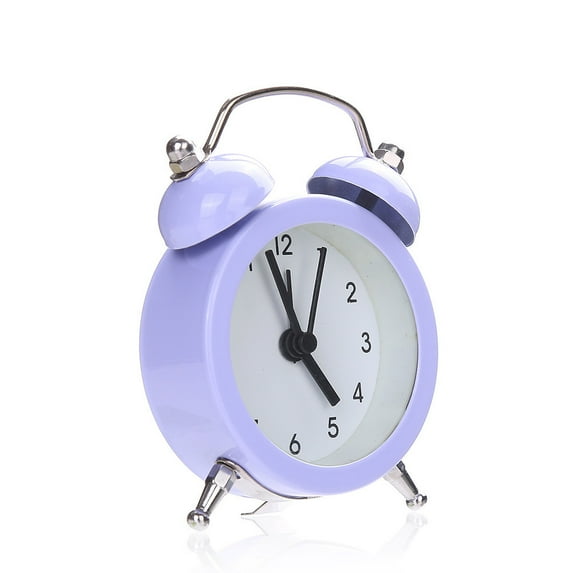 piaybook Alarm Clock Twin Bell Silent Alloy Stainless Metal Alarm Clock Silent Non Ticking Small Clock for Home Office Living Room Bedroom