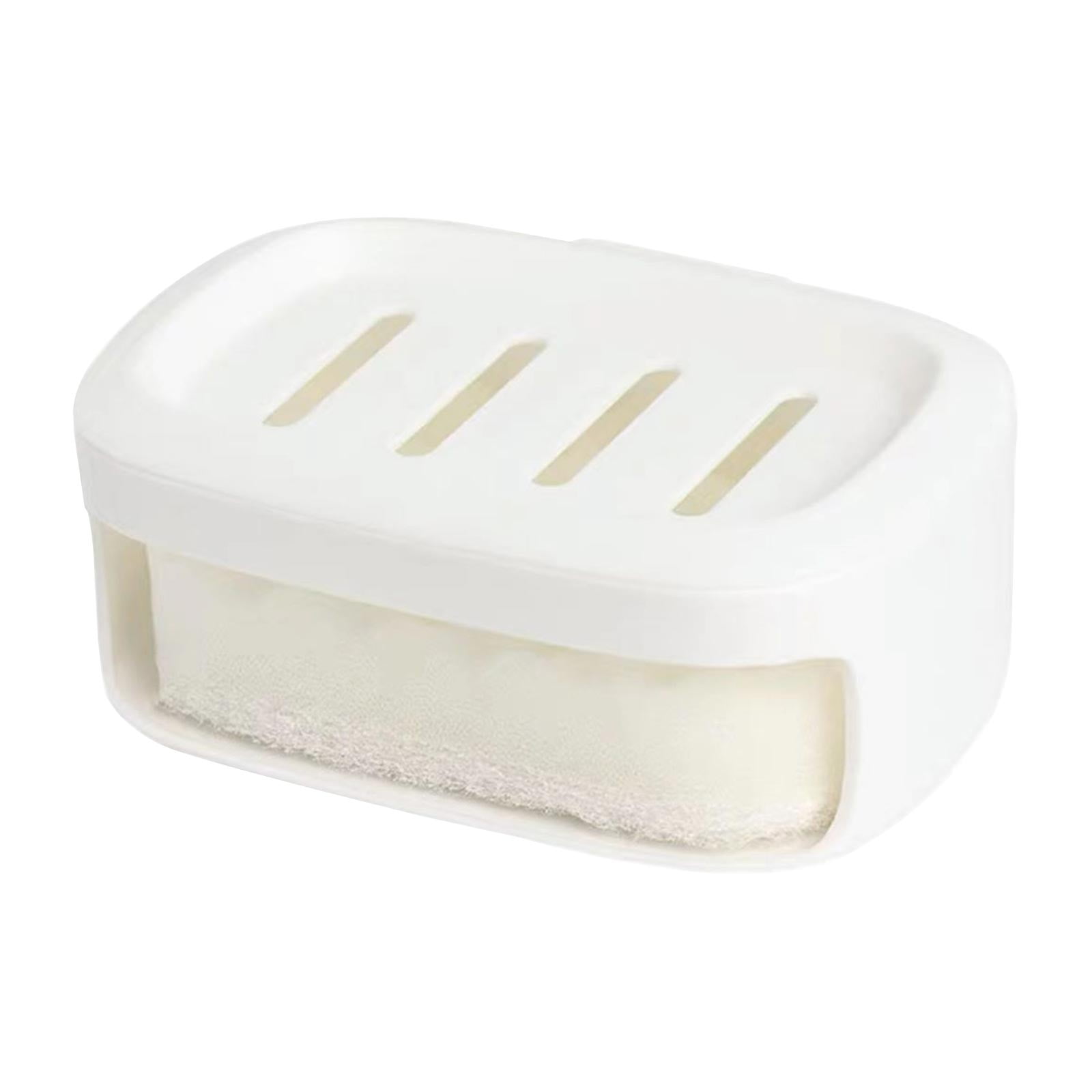 piaybook Bathroom Accessories Soap Box With Sponge Wipe Drain Soap Box