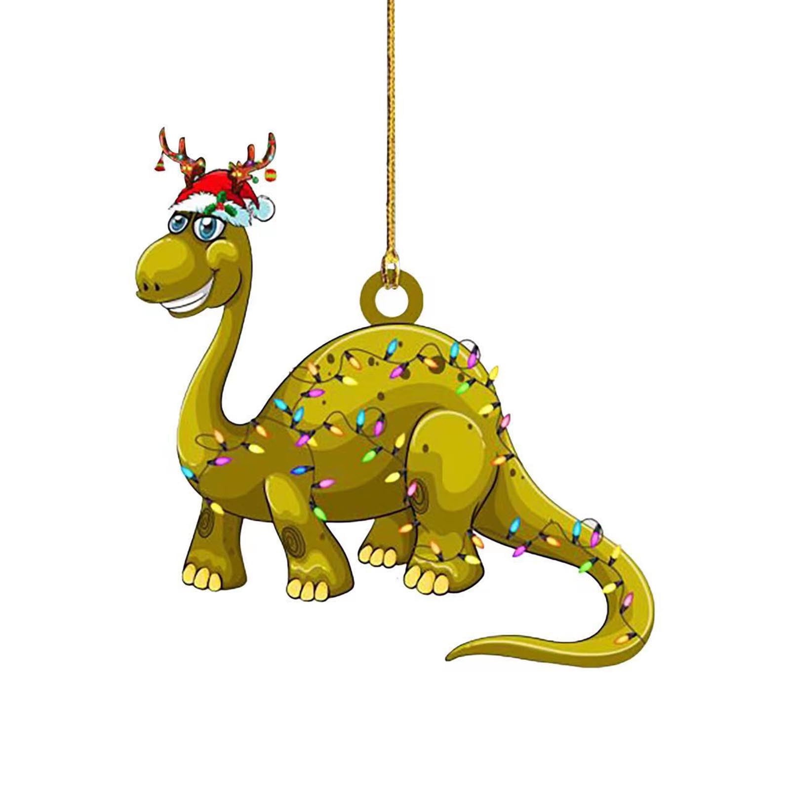 piaybook Christmas Ornaments 2023 DIY Cute Cartoon Dinosaur Ornament