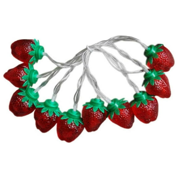 piaybook Decoration String Light Fruit Strawberry Colored Light String Indoor Atmosphere Light Christmas Day Bedroom Decoration Light Up Party Decor for Backyard Garden Patio Gazebo