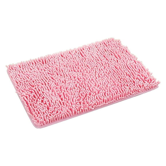 piaybook Doormat PInk Bathroom Rug Won't Slip Bathroom Mat Soft and Comfortable Furry Durable Thickened MachIne Washable Reusable for Bathroom Kitchen Indoor and Outdoor