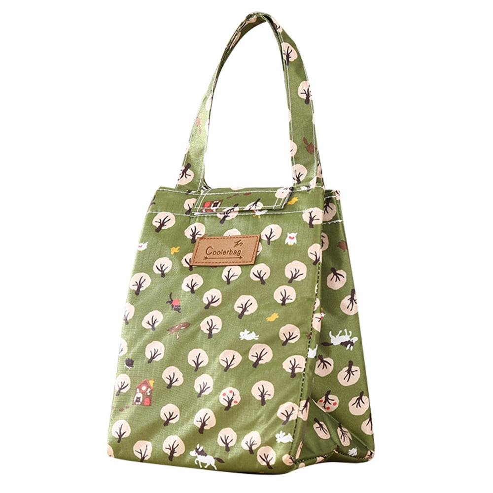 Insulated Lunch Bag For Food Jars | Thermal Snack Cooler Bag, Fits Thermos 24 Oz (Green)