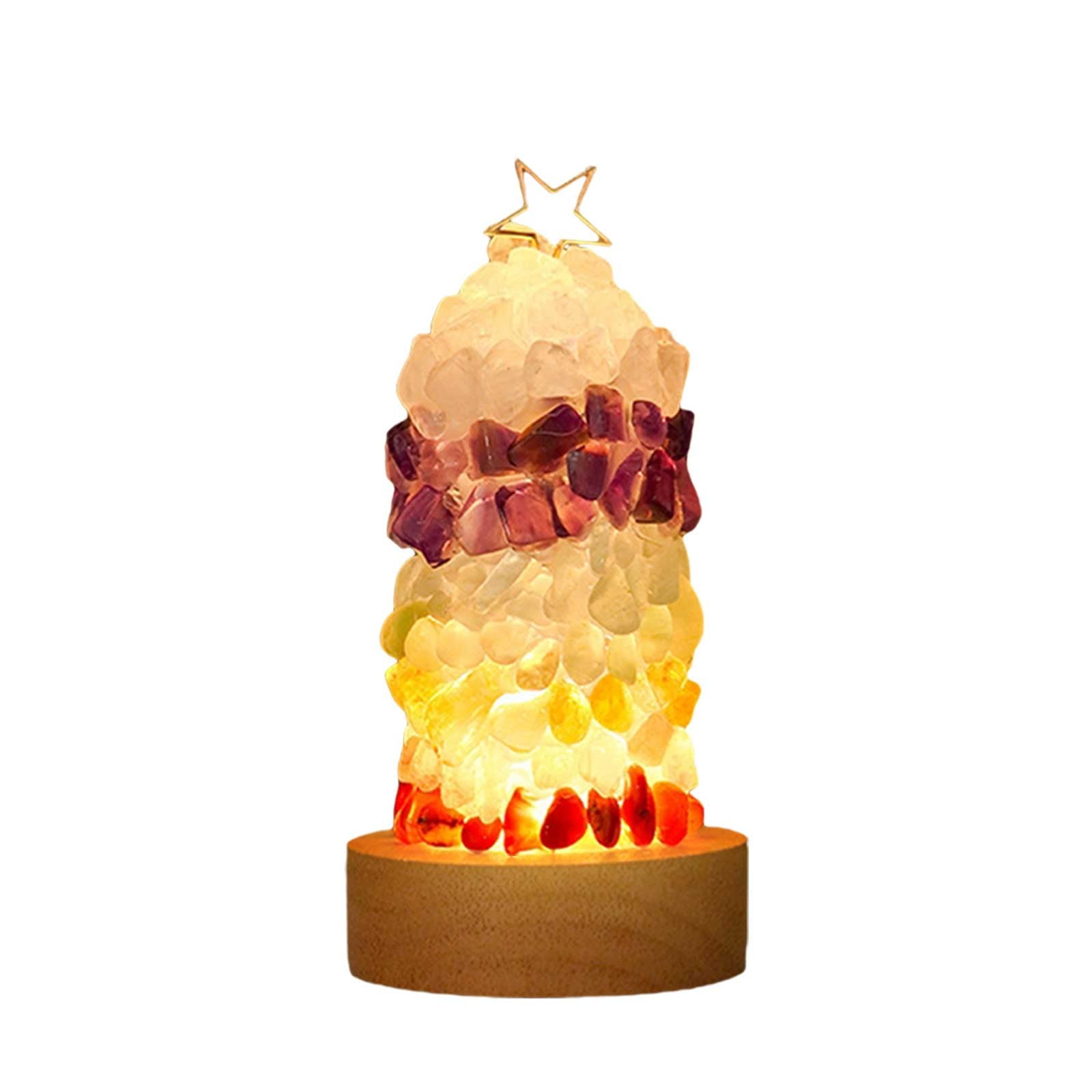 piaybook Night Lights Natural Crystal Gravel Night Light Natural