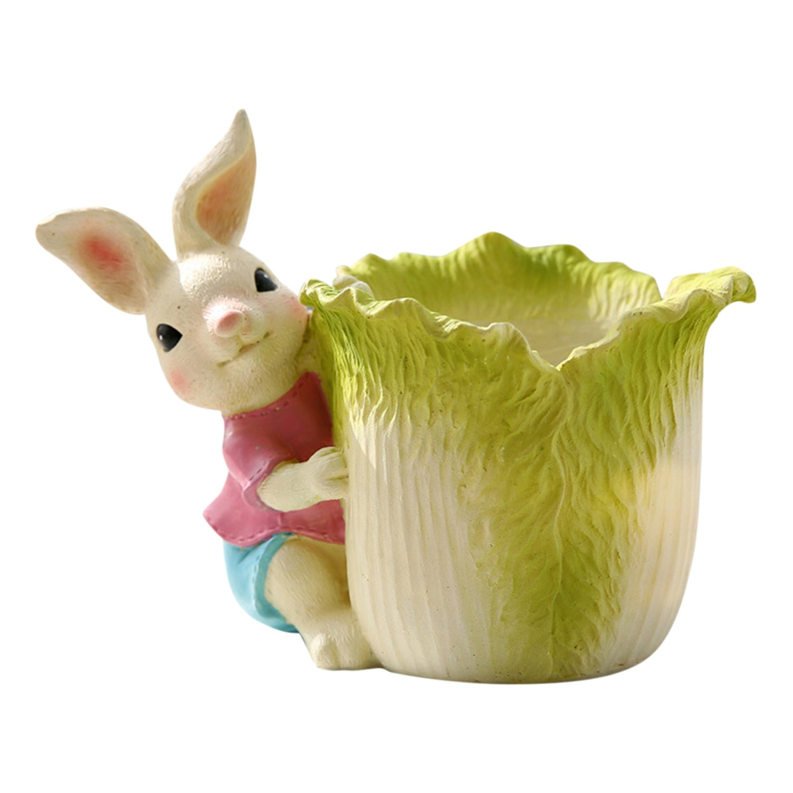 piaybook Plant Pot Creative Garden Rabbit Animal Meaty Flower Pot Resin ...