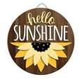 thumbnail image 1 of piaybook Sign for Front Door 2023 Summer Fresh Hello Sunshine Summer Wooden Welcome Listing Home Garden Courtyard Door Decoration Door Plate Wooden Listing ,Brown, 1 of 5