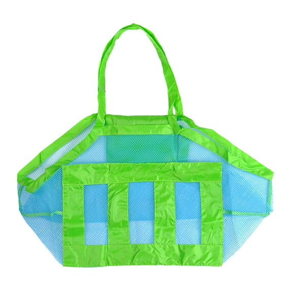 piaybook Storage Organizer Mesh Beach Bag Large Tote Backpack Outdoor Kids Toys Travel Towels Sand Away Beach Toys for Daily Use,Blue