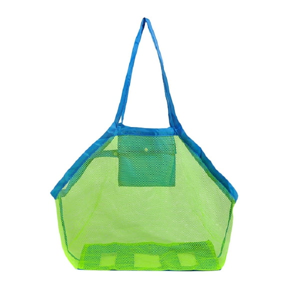 piaybook Storage Organizer Mesh Beach Bag Large Tote Backpack Outdoor Kids Toys Travel Towels Sand Away Beach Toys for Daily Use,Green