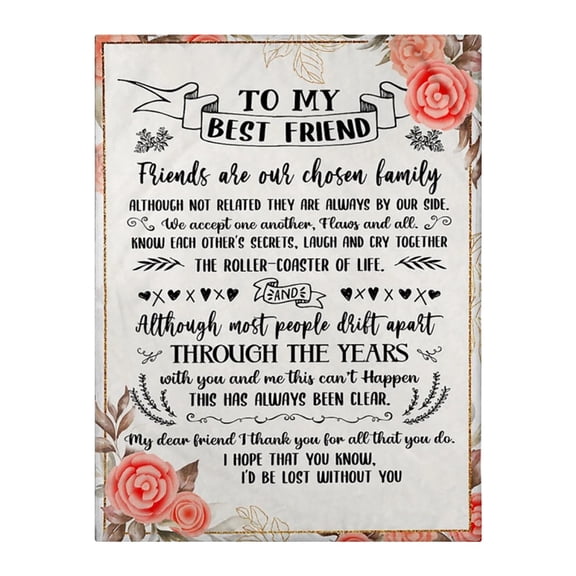 piaybook Throw Blanket Friendship Blanket Flannel Decorative Blanket Air Conditioning Blanket Throw Blanket for Couch Bed Sofa Travel