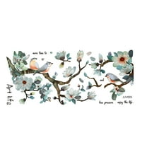 piaybook Wall Sticker Wall Decals Peel And Stick Birds Vinyl Wall Stickers Butterfly Flowers Colorful Art Stickers For Living Room Bedroom Home