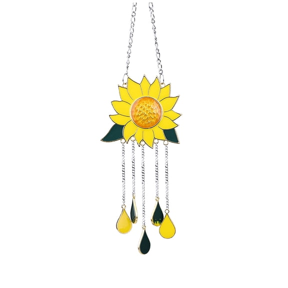 piaybook Wind Chimes Bedroom Sunflower Decorations Chime Wind Living Room Pendant Crafts Home Decor for Garden, Patio, Home or Outdoor ,Great Memorial Gifts