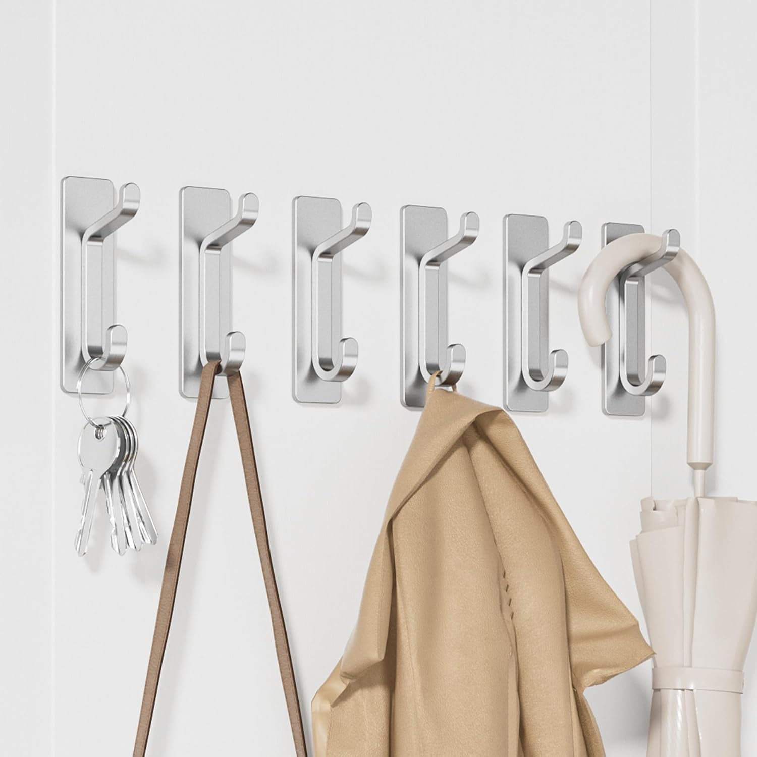 pickpiff Self Adhesive Hooks for Hanging, Extra Sticky Metal