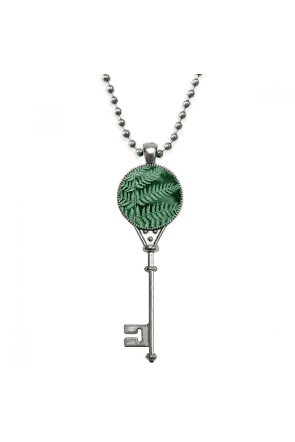 picture nature photography pendant vintage necklsilver key jewelry