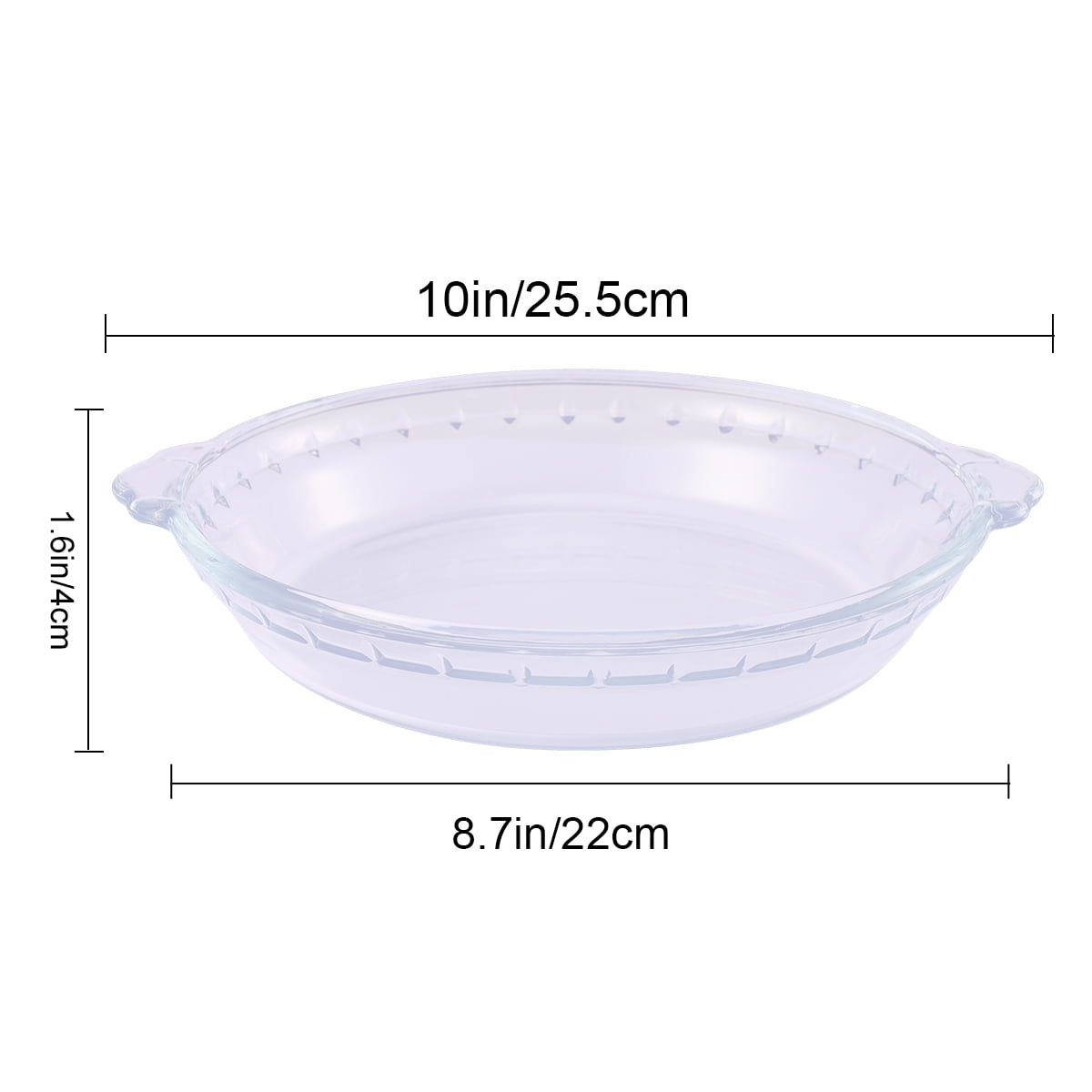 pie pan 9 Inch Glass Pie Plate Pie Baking Dishes Transparent Microwave