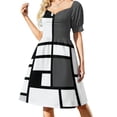 thumbnail image 1 of piet mondrian - Composition with grey black white Dress Long dress festival outfit women dress for woman, 1 of 7
