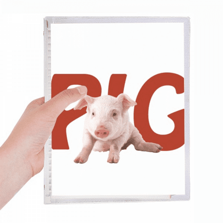 pig animal posture pr notebook loose diary refillable journal statiry