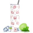 thumbnail image 1 of pig gifts for women pig gifts for pig lovers pig gifts for girls Pig Tumbler With Lid and Straw -Pig Cup 20 Oz Insulated Stainless Steel Skinny Tumbler Pig Travel Coffee Mug, 1 of 6