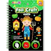 pigipigi Art Craft Activity for Kids: Foil Art Farm DIY Toy Kit, No Mess Creative Travel Supply Set, Idea Birthday Christmas Valentine Gift for Girl Boy Children 3 4 5 6 7 8 9 Year Old