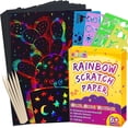 thumbnail image 1 of pigipigi Scratch Paper Art for Kids - 59 Pcs Magic Rainbow Scratch Paper, 1 of 1
