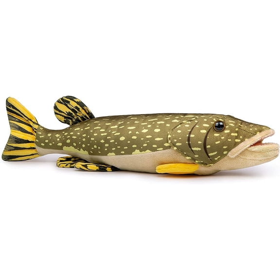 pike fish Plush Toy, Realistic pike fish Stuffed Animal plush Toy Cute Children's Gift Decoration