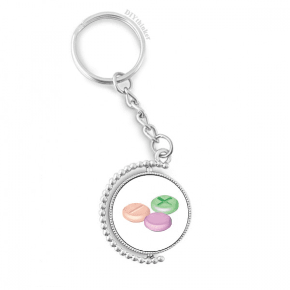 pill health care products pattern rotatable keyholder disc accessories chain clip