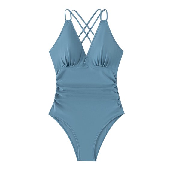 pimelu Bathing Suit Womens Swimsuits Juniors Swimsuits for Women One Piece Swimsuit Slim Strap Bathing Suit Summer Lightweight Casual Solid Athletic Swimsuit Beachwear