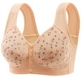 thumbnail image 1 of pimelu Bras for Women Push Up Bra for Women Full Coverage Compression Full Figure Bras Elder Open Front Button Plus Size Seamless Bralette Wireless Bras for Women, 1 of 4
