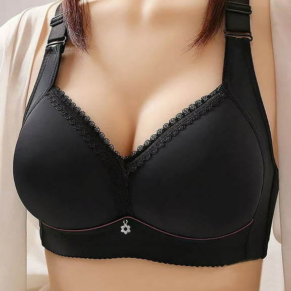 pimelu Bras for Women Push Up Bra for Women Full Coverage Seamless Full Figure Bras Ladies Breathable Comfy Compression Wireless Bralette Bra