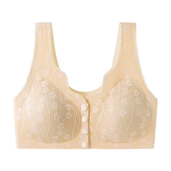 pimelu Bras for Women Push Up Bra for Women Full Coverage Seamless Full Figure Bras Ladies Front Closure Comfort Lightweight No Wire Everyday Bra Seamless Bra